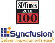 SyncfusionがSD Times 100に選出