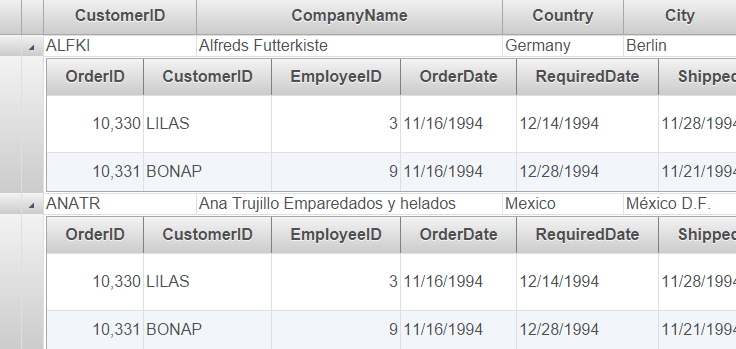 ComponentOne ASP.NET Web Forms GridView 商品画像