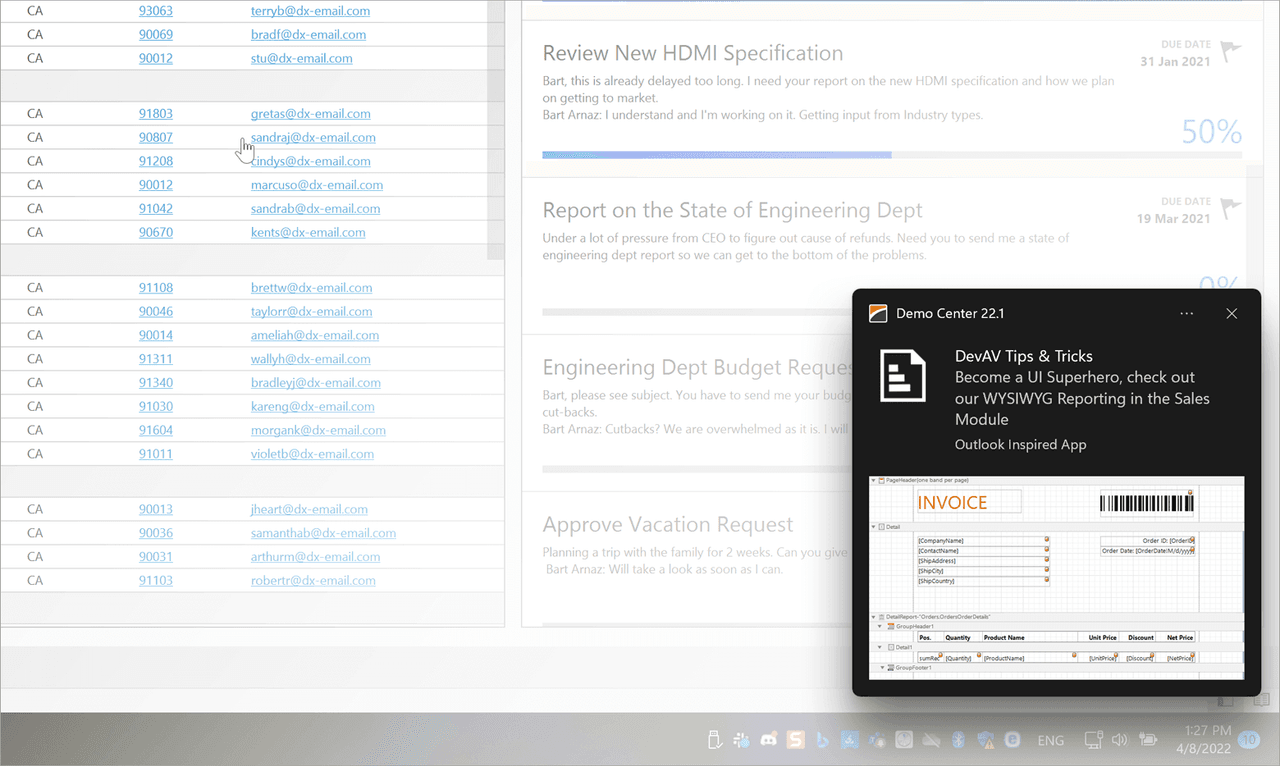 DevExpress WinForms UI Notification Controls 商品画像 DevExpress WinForms UI Notification Controls 商品画像
