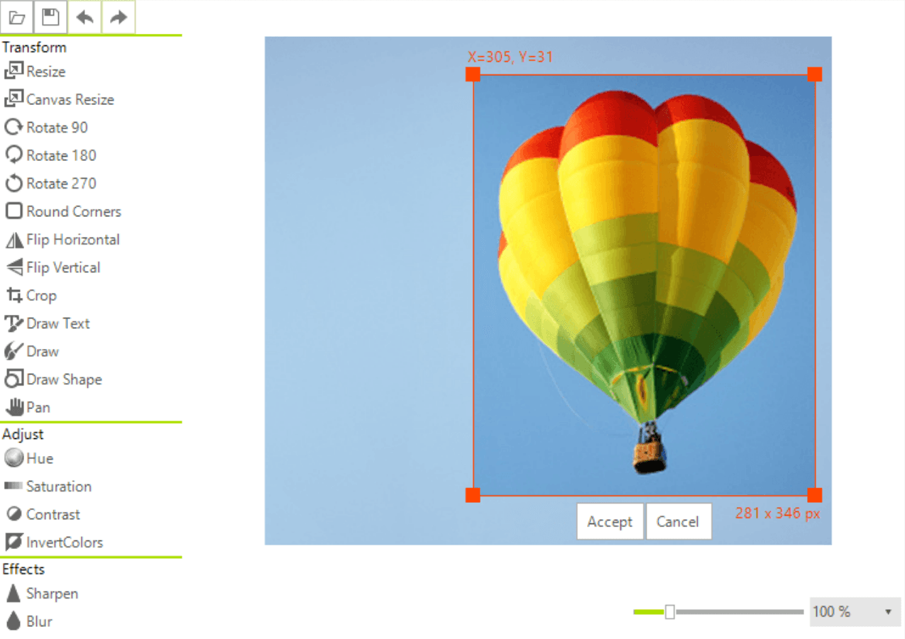 Telerik UI for WinForms Image Editor 商品画像 Telerik UI for WinForms Image Editor 商品画像