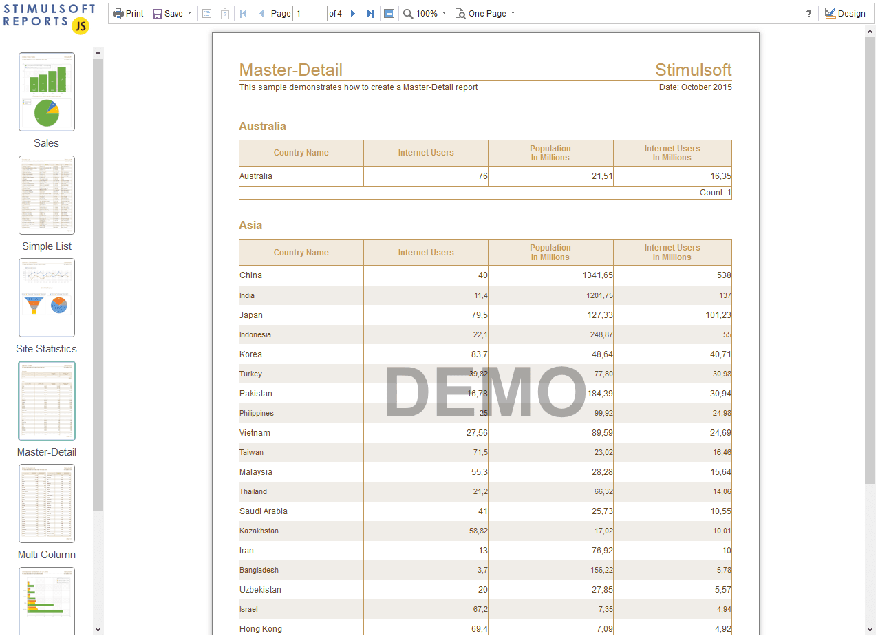 Stimulsoft Reports.JS（英語版）  商品画像