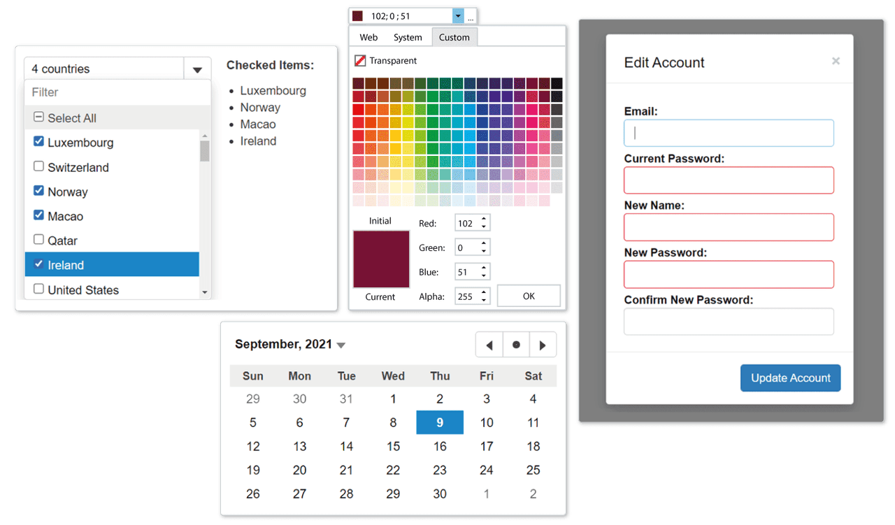 Wijmo Vue UI Input Controls 商品画像 Wijmo Vue UI Input Controls 商品画像
