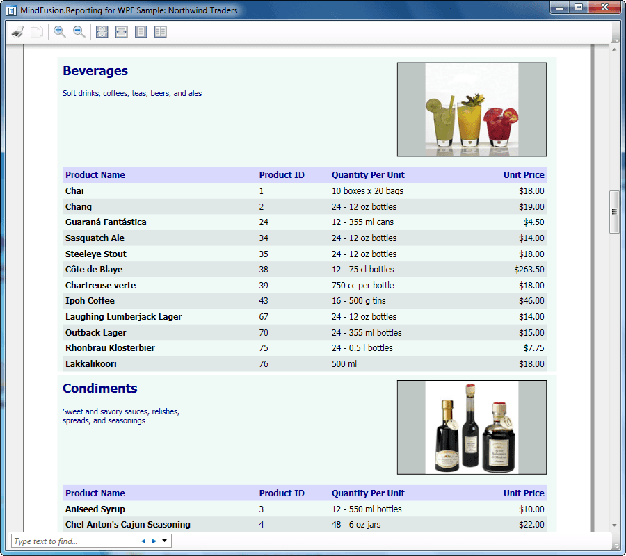 MindFusion.Reporting for WPF がリリースされました
