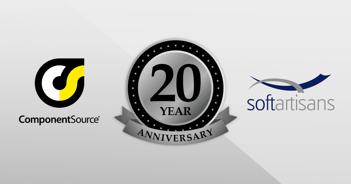 ComponentSourceとSoftArtisansとの提携20周年記念