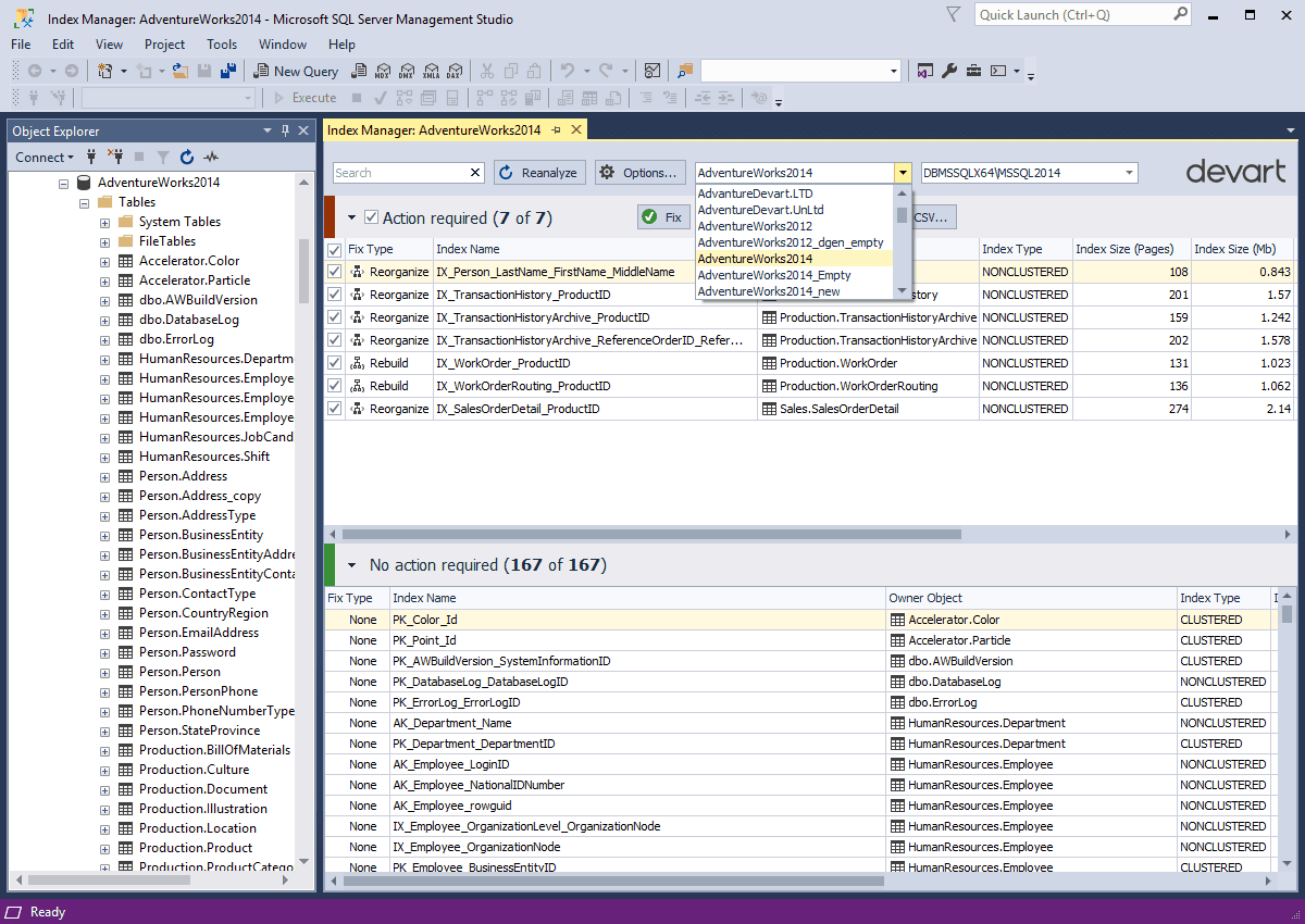 dbForge Index Manager（英語版） 商品画像