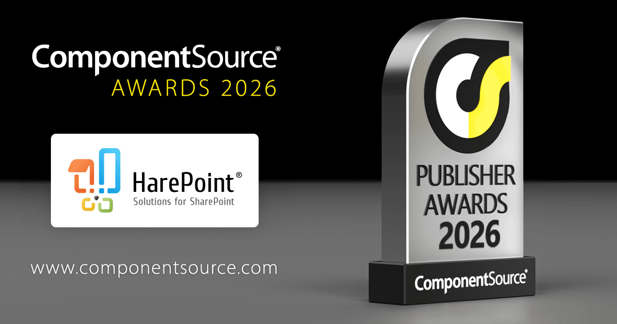 HarePointがComponentSourceアワードを受賞