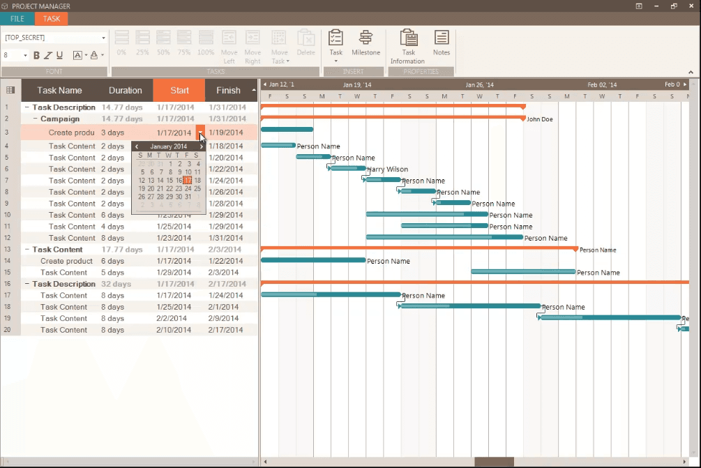 Infragistics Ultimate UI for Windows Forms Gantt View 商品画像