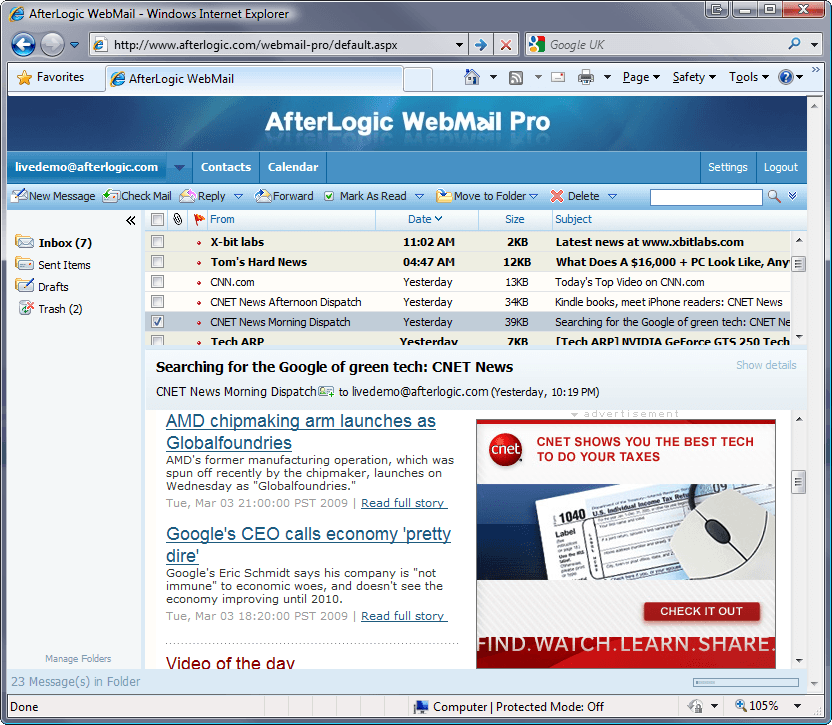 ComponentSource が WebMail Pro を追加