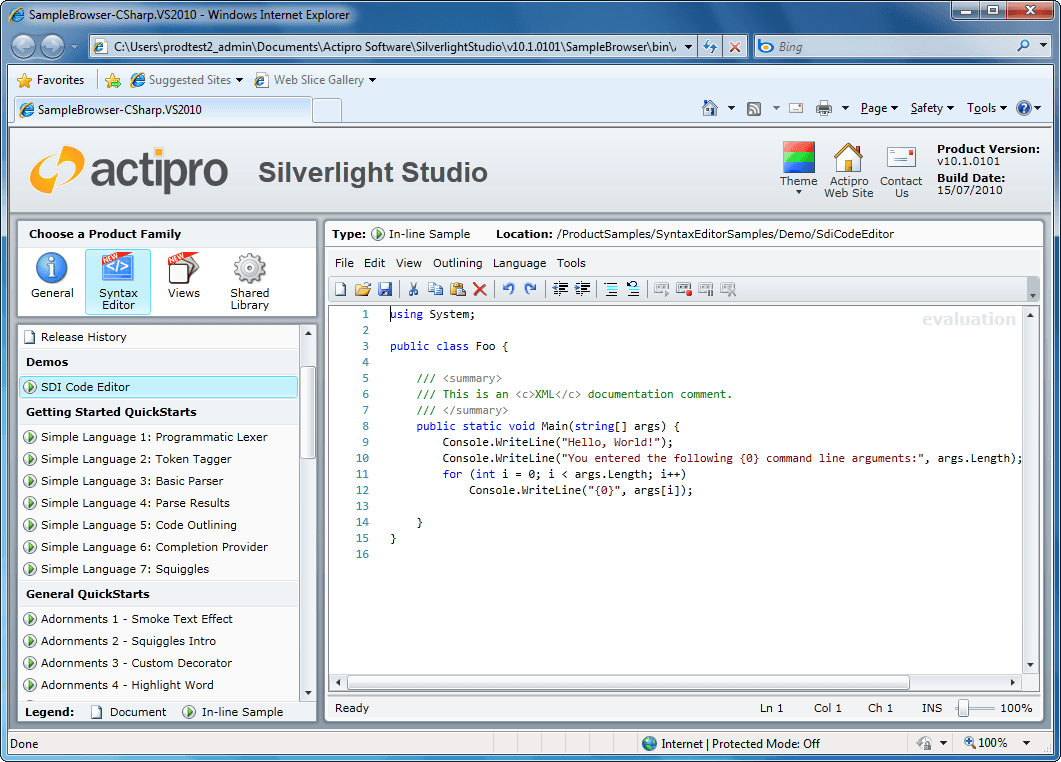 Actipro が Silverlight Studio を発表