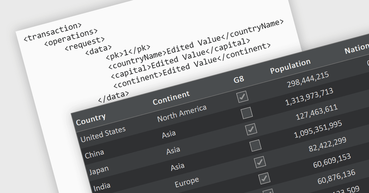 RESTful APIを使用したJavaScriptグリッドへのライブデータの取り込み