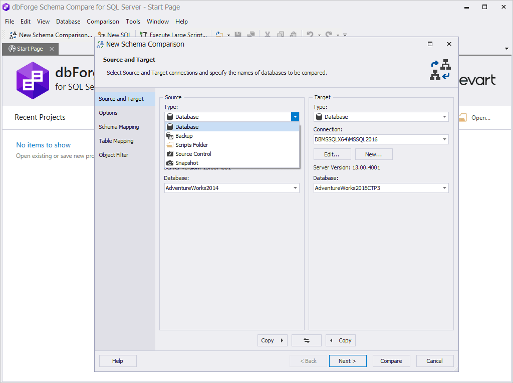 dbForge Schema Compare 商品画像