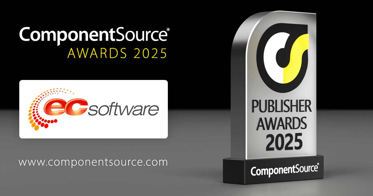 EC SoftwareがComponentSourceの賞を受賞
