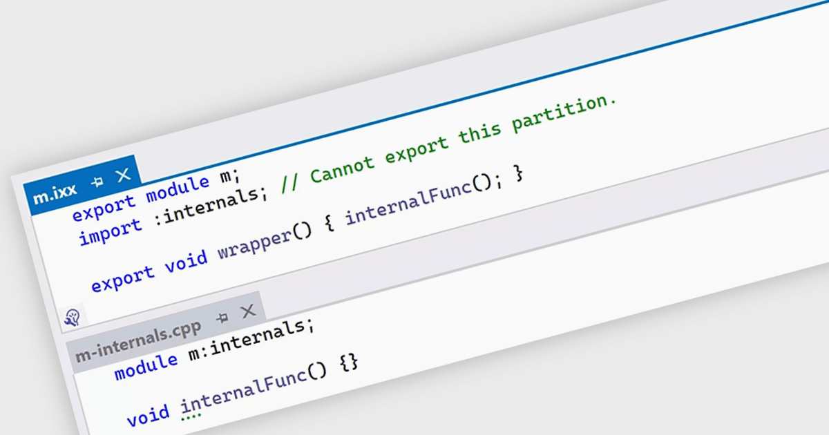 C++20モジュール対応により、コード編成を促進