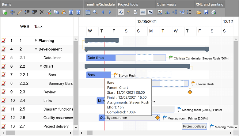 DlhSoft Gantt Chart Hyper Library for HTML5 商品画像