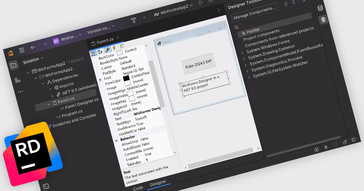 Advanced Forms Designerを使用して.NETプロジェクトを修正