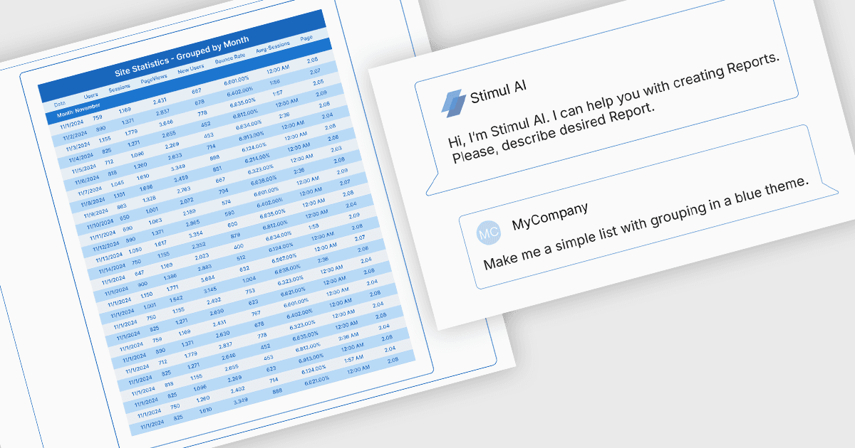 組み込みのAI支援でよりスマートなレポートを設計