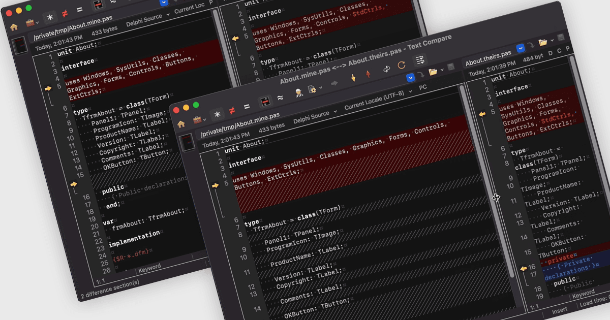 ワードラップでコードの比較が簡単に