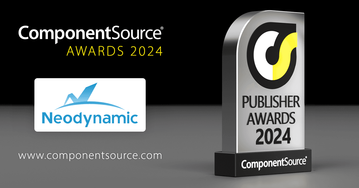 NeodynamicがComponentSourceの賞を受賞