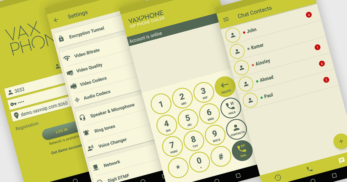 Android SIPソフトフォンを簡単に作成