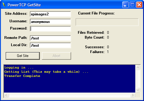 PowerTCP FTP for ActiveX （英語版） 商品画像
