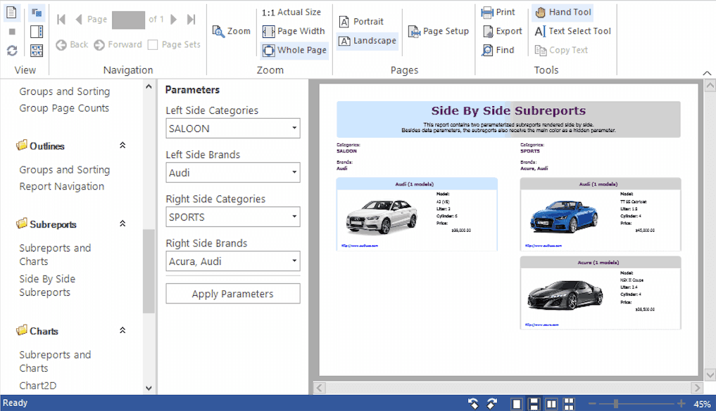 ComponentOne WinForms FlexViewer 商品画像