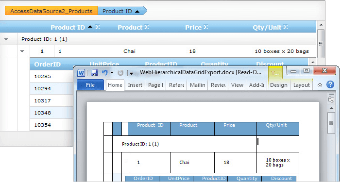 Infragistics Ultimate UI for ASP.NET Web Forms Word Exporter 商品画像