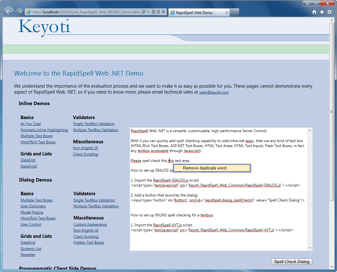 RapidSpell Web ASP.NET（英語版） 商品画像