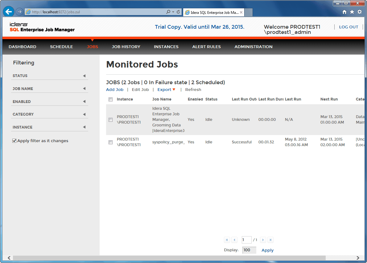 SQL Enterprise Job Manager がリリースされました