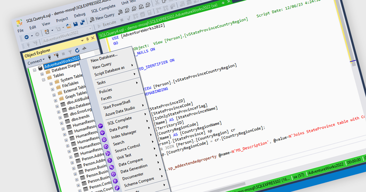 SSMS 20.xでデータベース開発を改善