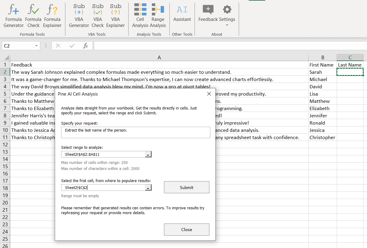Pine AI Excel Add-In 商品画像