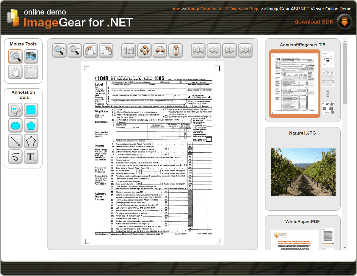 ImageGear for .NET 商品画像