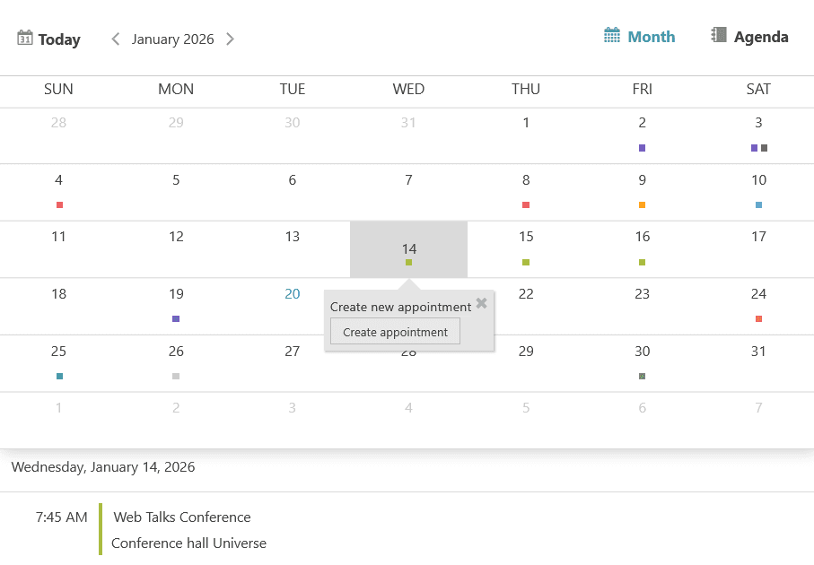 Infragistics Ultimate UI for ASP.NET Core Schedule 商品画像