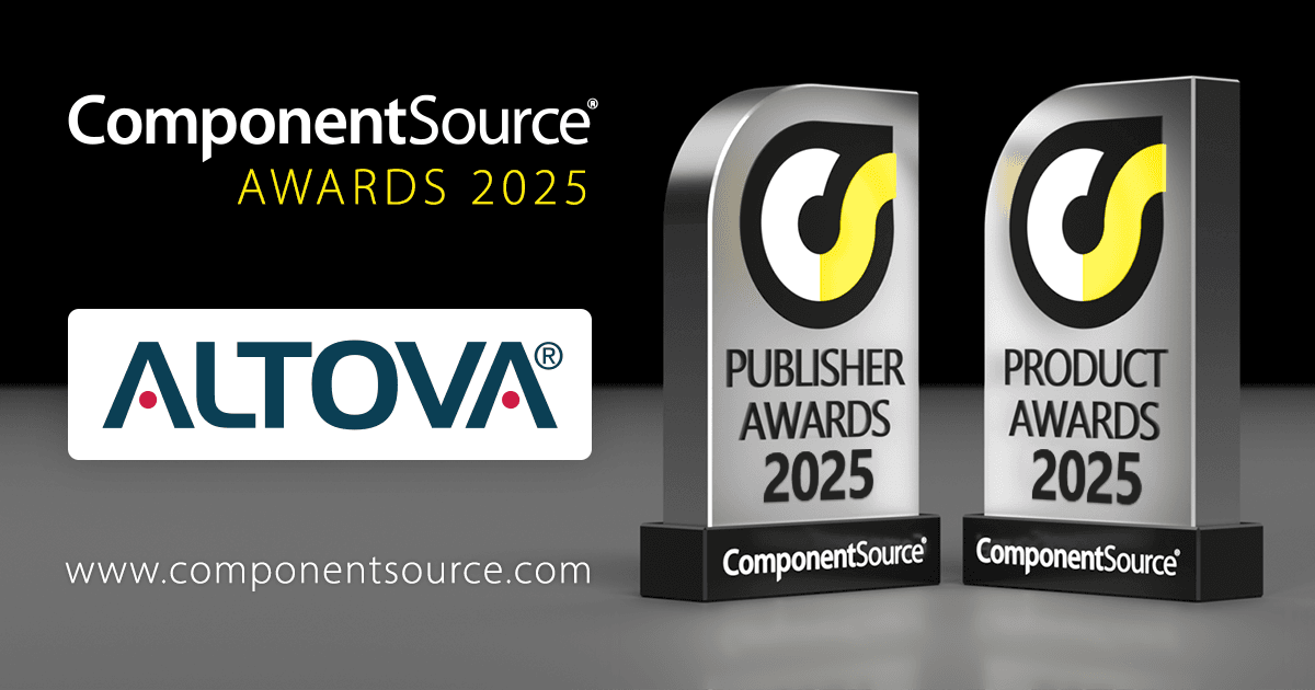 AltovaがComponentSourceの賞を4つ受賞