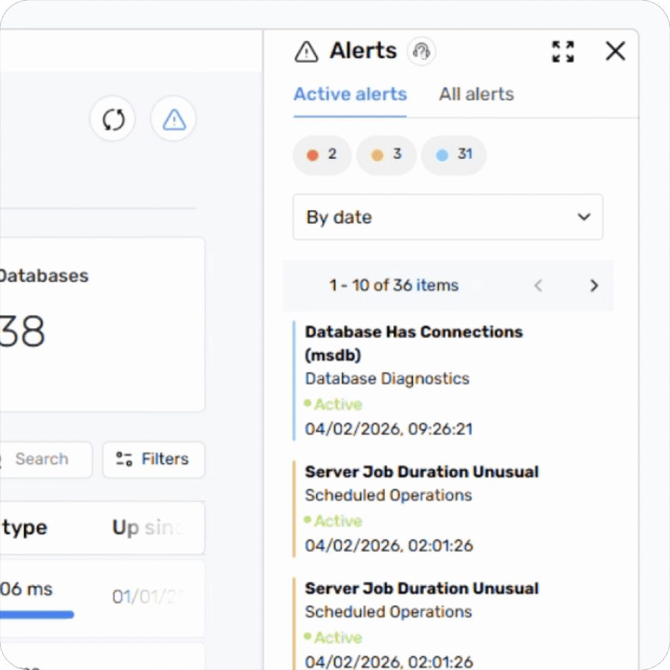 xMaster MSSQL Custom Alerts、小さな問題が大きな問題になる前に通知を受け取ることができます。
