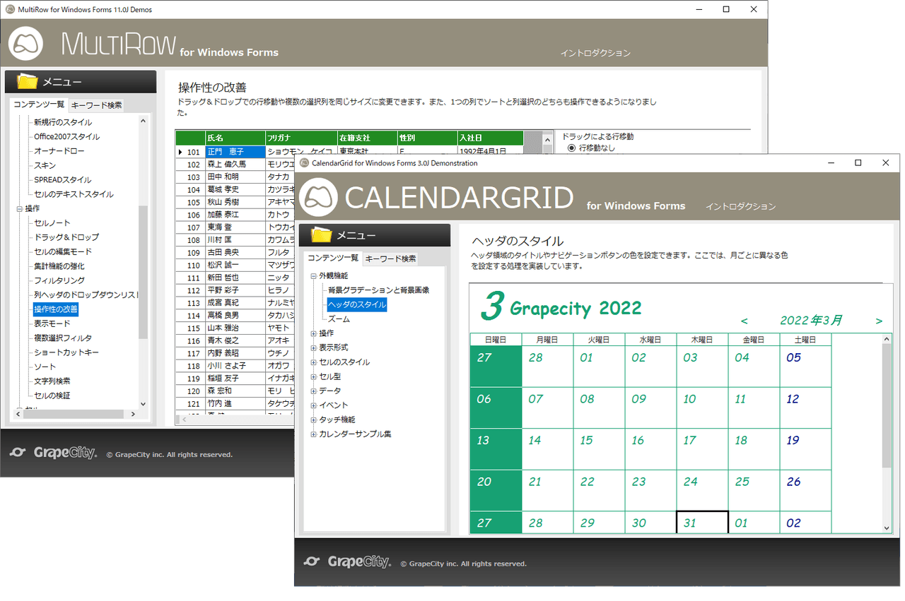 MultiRowPlus for Windows Forms（日本語版）