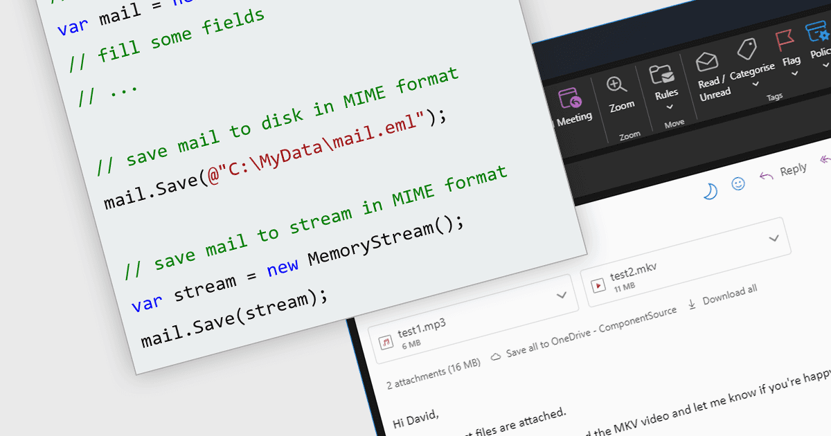 .NETアプリから添付ファイル付きのメールを送信