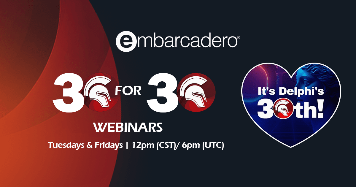 Embarcaderoが30周年を記念して30のウェビナーを開催