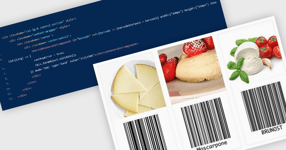 ReactアプリでQRコードとバーコードをレンダリング