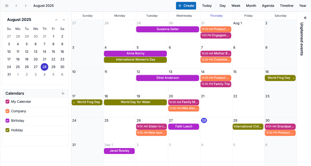Syncfusion Vue Calendar and Scheduling Controls 商品画像