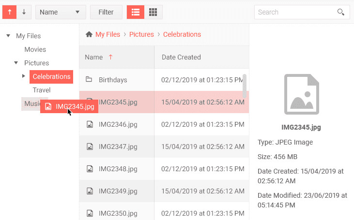 Kendo UI jQuery FileManager 商品画像 Kendo UI jQuery FileManager 商品画像