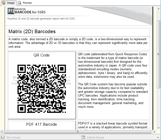 Nevron Barcode for SSRS （英語版） 商品画像