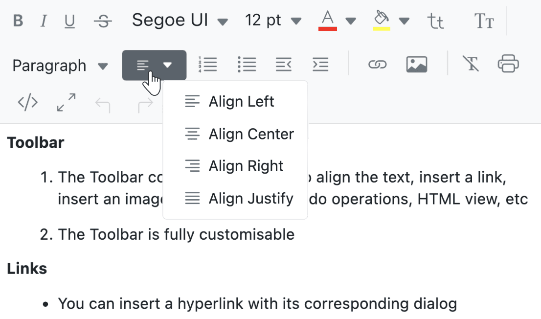 Syncfusion JavaScript Rich Text Editor 商品画像