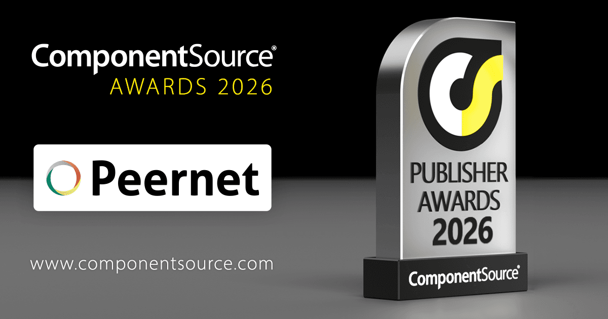PEERNETがComponentSourceアワードを受賞