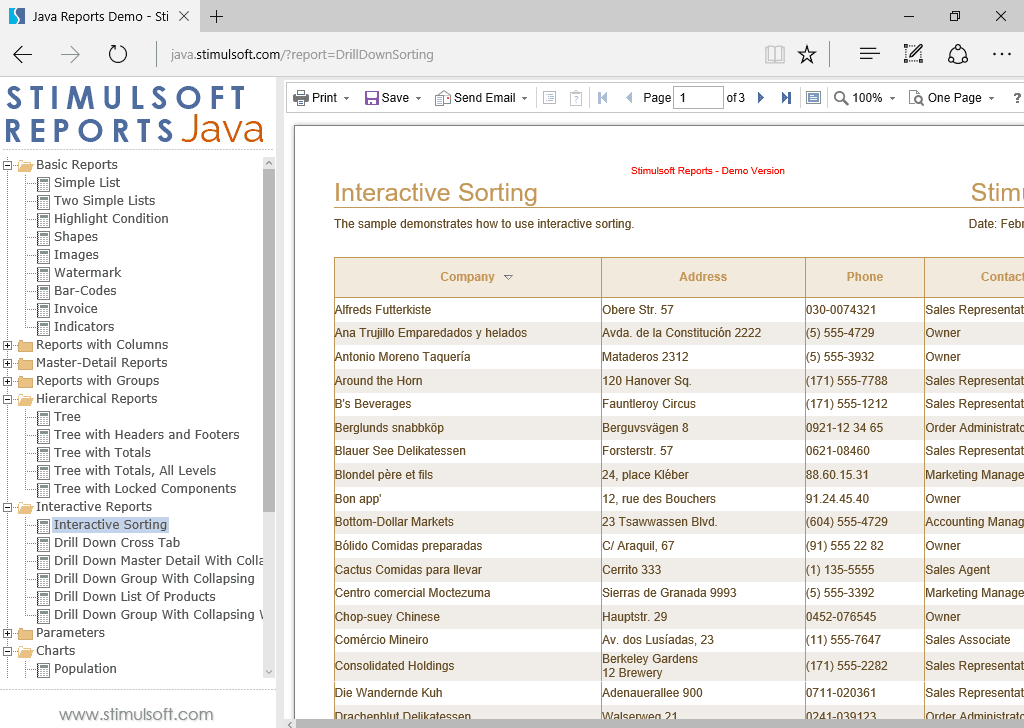 Stimulsoft Reports.JAVA（英語版） 商品画像