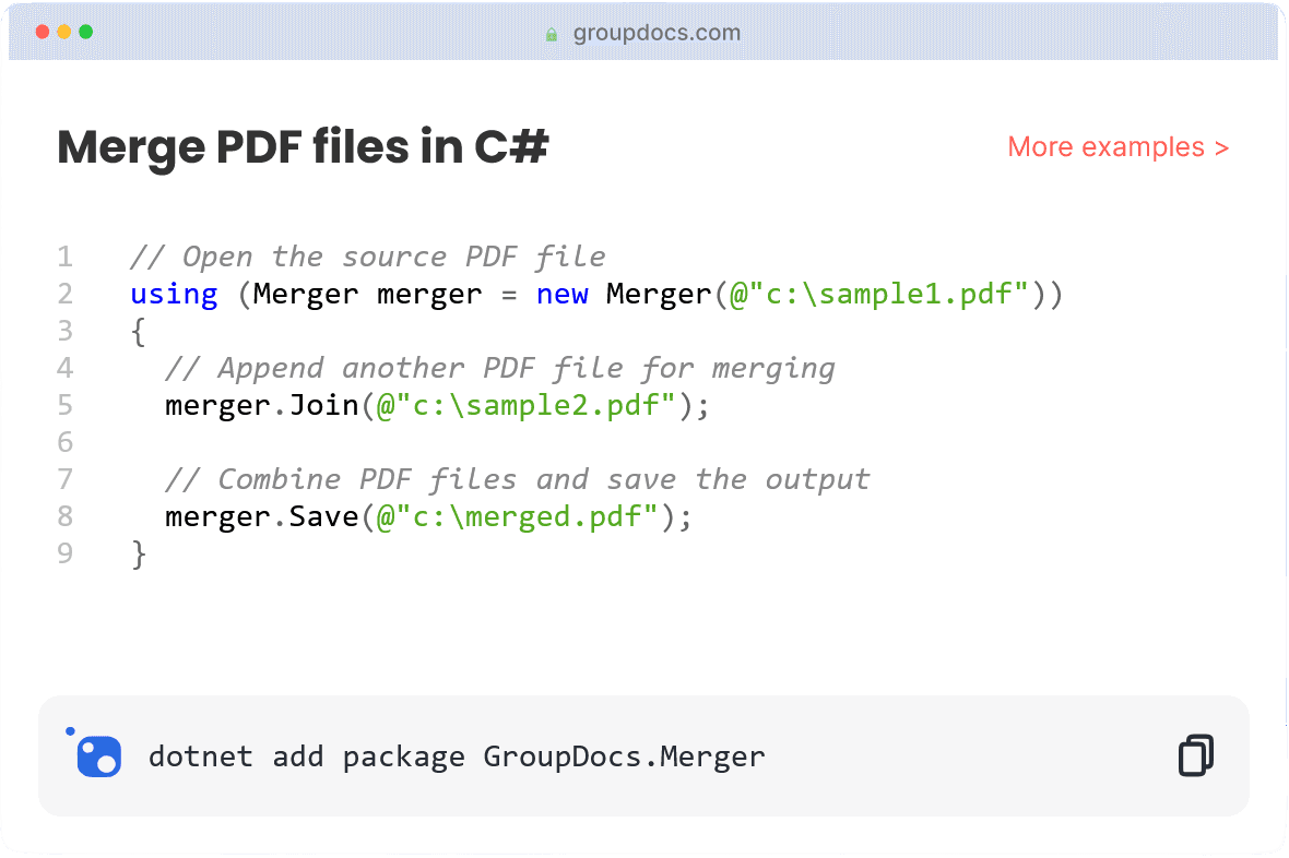 GroupDocs.Merger 商品画像