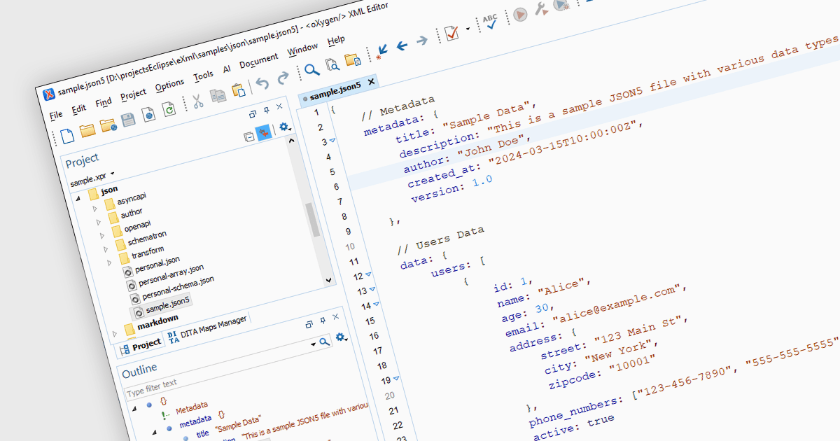 JSON5ファイルをより簡単に編集および操作