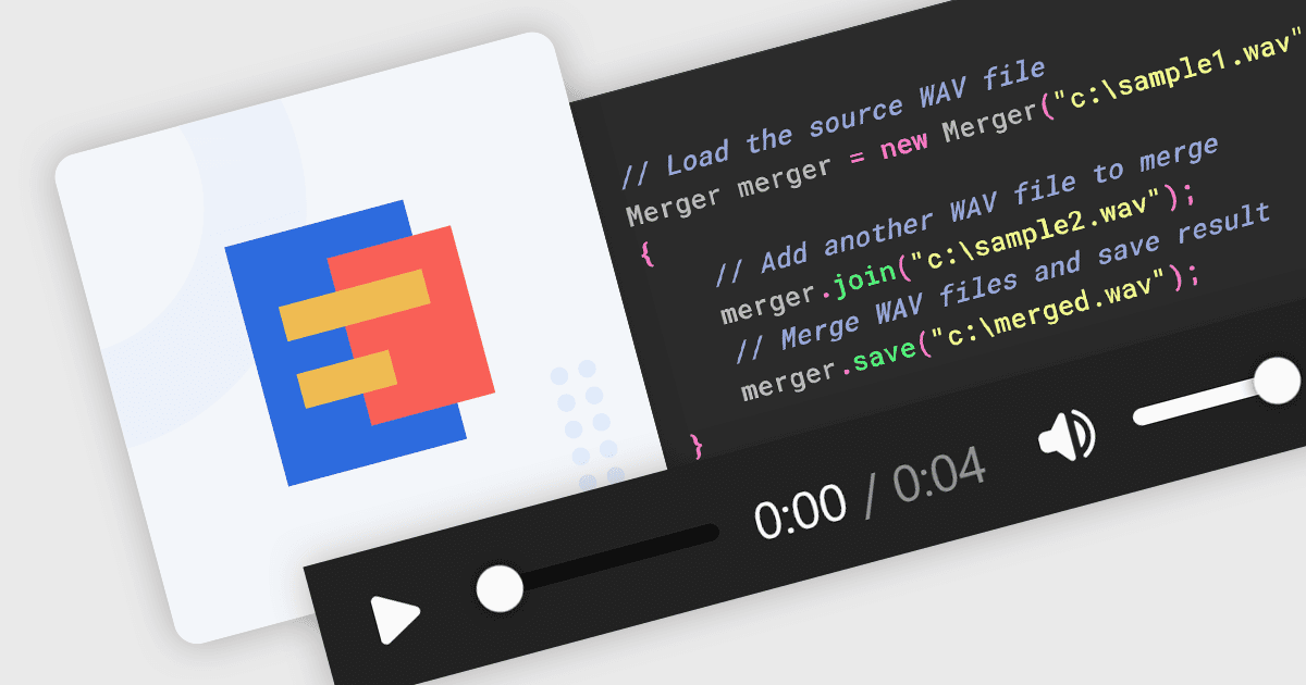 オーディオセグメントを1つのWAVファイルに簡単にマージ