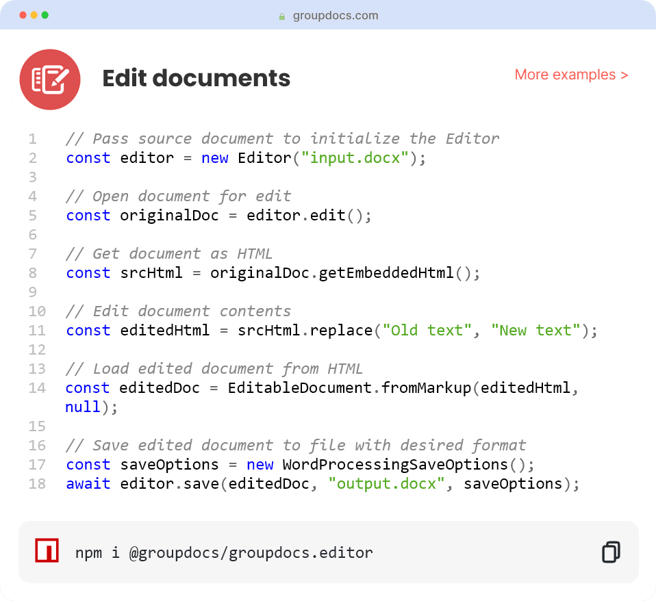 GroupDocs.Editor 商品画像