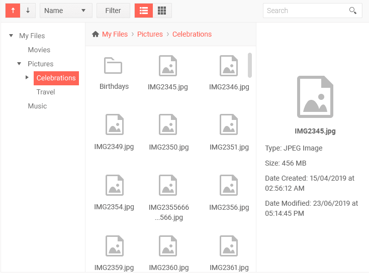 Telerik UI for ASP.NET MVC File Manager 商品画像 Telerik UI for ASP.NET MVC File Manager 商品画像