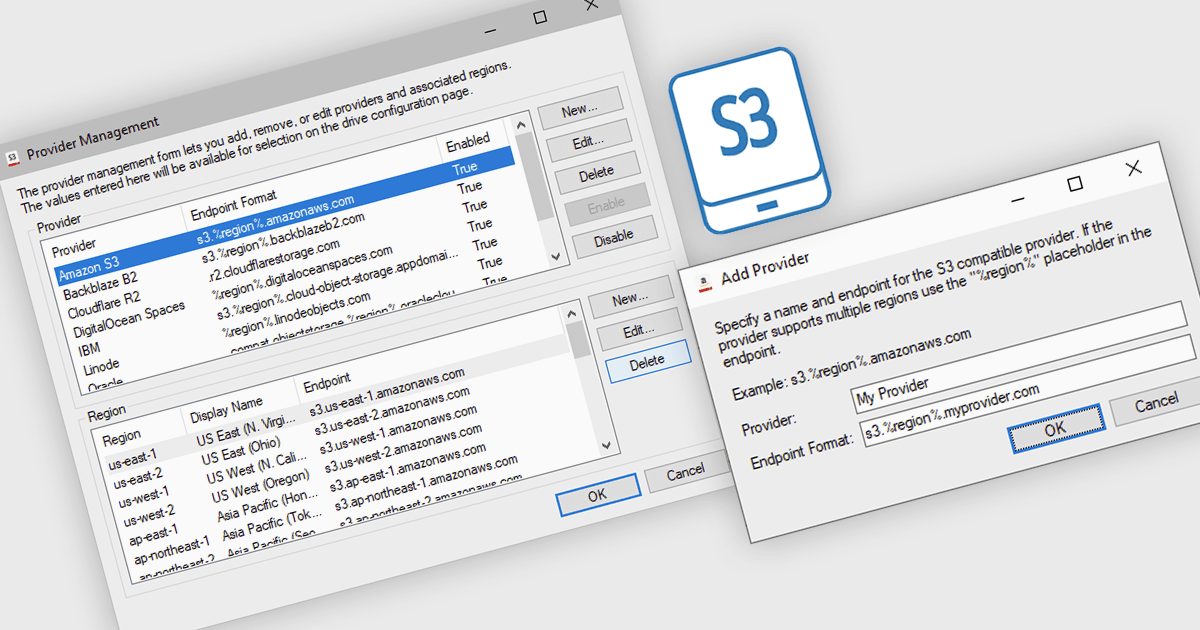 S3互換ストレージをローカルドライブとしてマウント